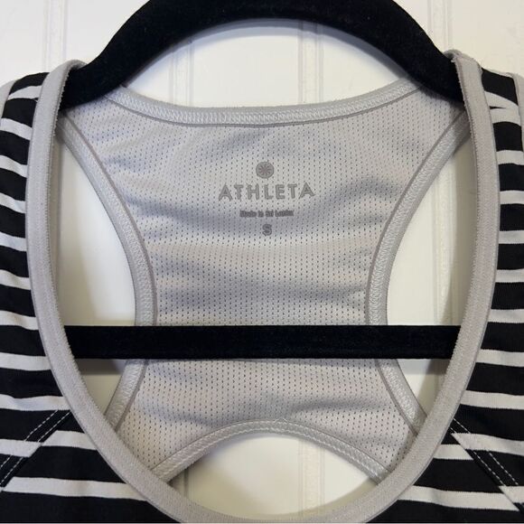 Athleta black and white stark stripe double dare bra small - Picture 3 of 12